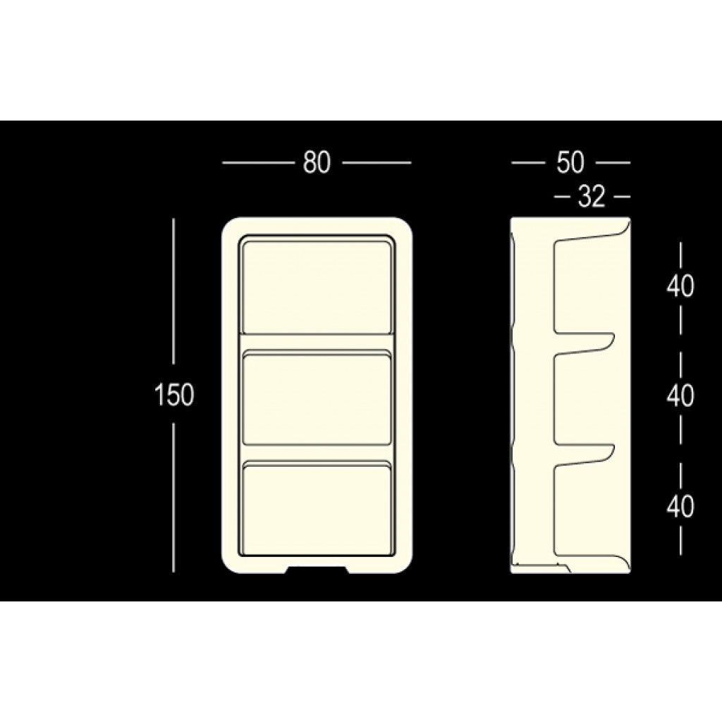 Spatiu depozitare cu iluminare din polietilena Bartolomeo Display Light - Nuovo Design